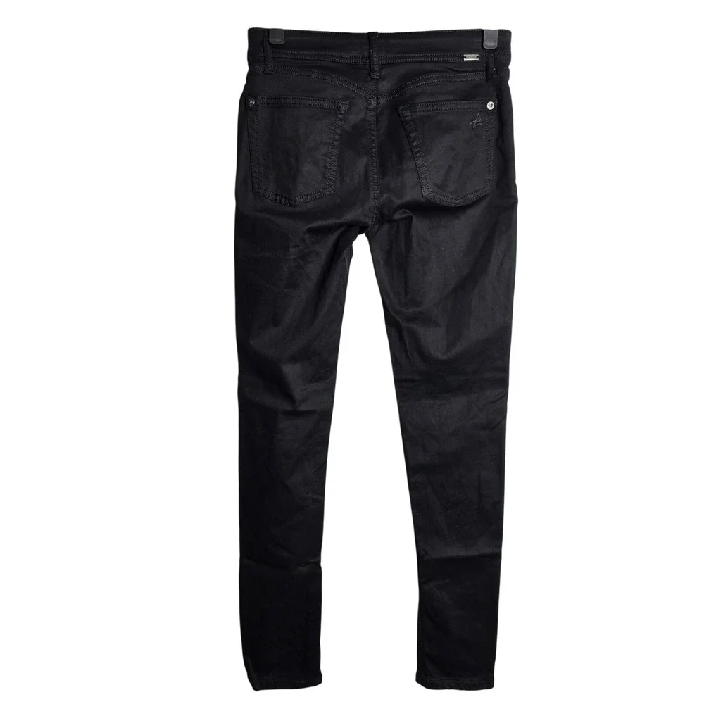 DL1961 Florence Skinny Jeans Black Coated Waxed Size‎ 25